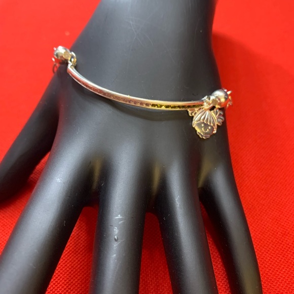 925 sterling silver bracelet with yellow, white and pink zircon and girl charm‎ - Picture 16 of 16